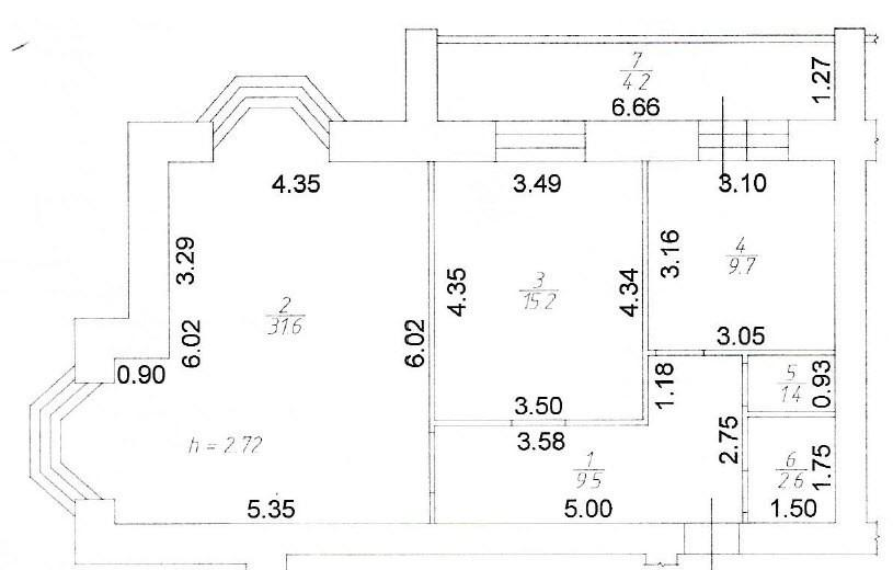 2-комнатная 74.9 м2 в ЖК undefined корпус null этаж 8