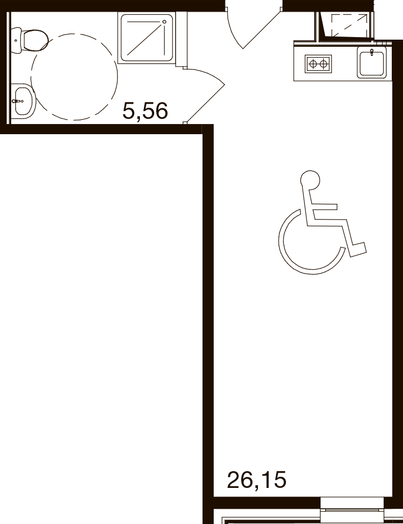 Студия 31 м2 в ЖК М1 Сколково корпус null этаж 10