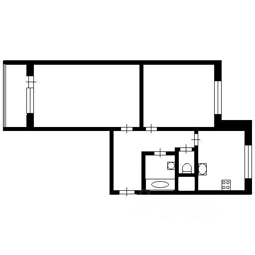 2-комнатная 59 м2 в ЖК undefined корпус null этаж 4