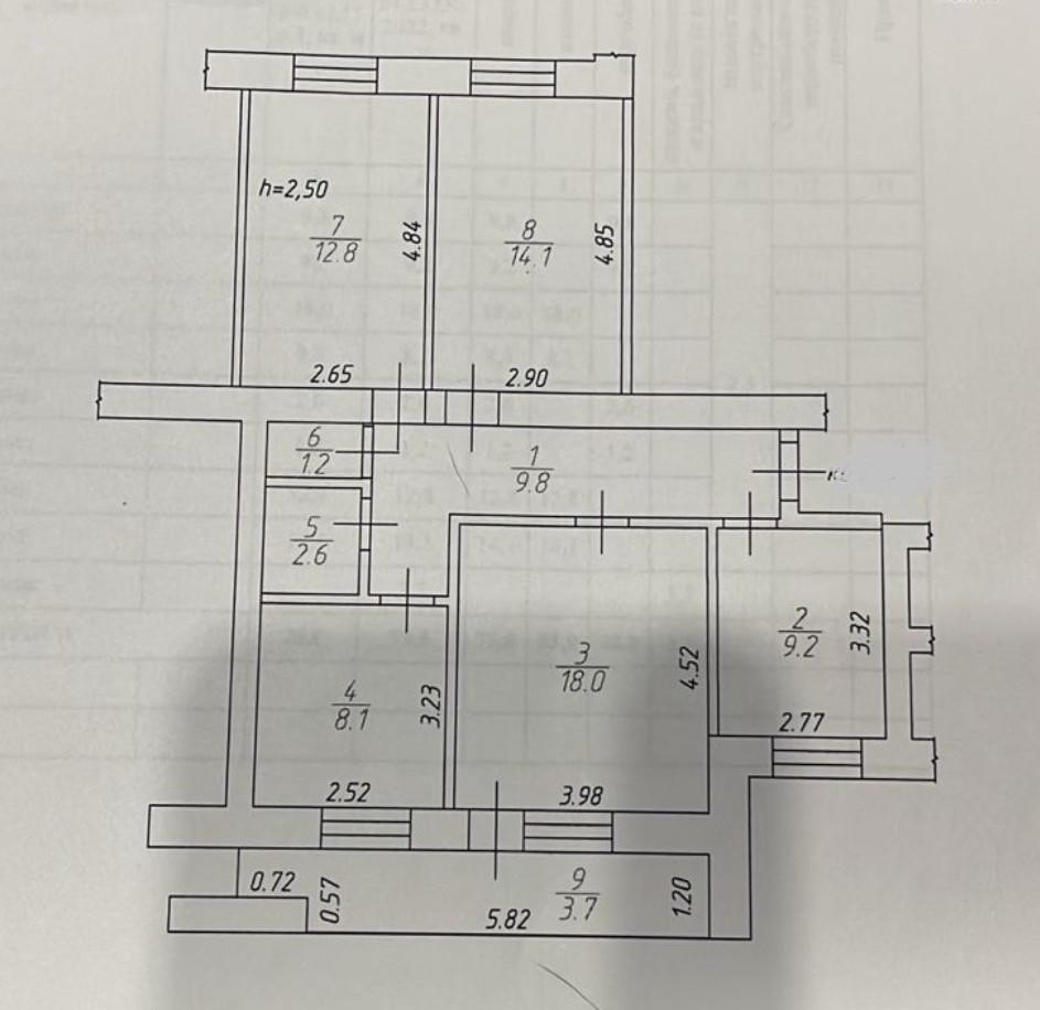 4-комнатная 75.8 м2 в ЖК undefined корпус null этаж 9