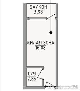 Студия 21.9 м2 в ЖК undefined корпус null этаж 4