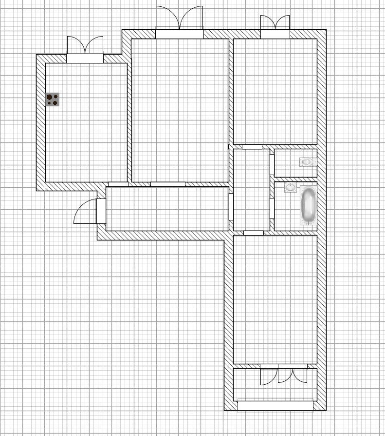 3-комнатная 63.7 м2 в ЖК undefined корпус null этаж 1