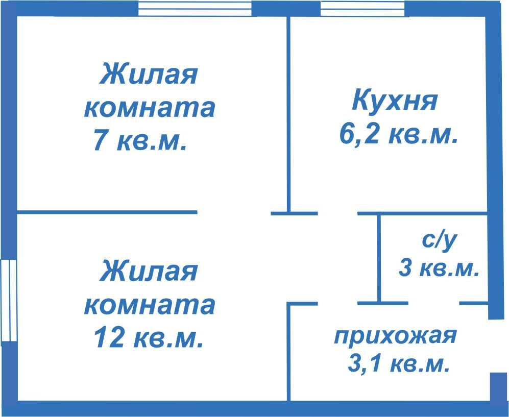 1-комнатная 30.8 м2 в ЖК undefined корпус null этаж 4