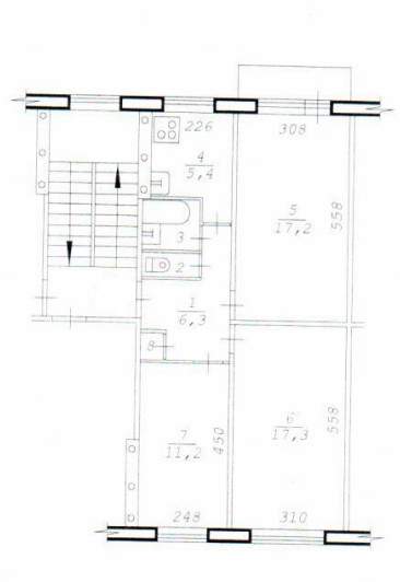 3-комнатная 61 м2 в ЖК undefined корпус null этаж 4