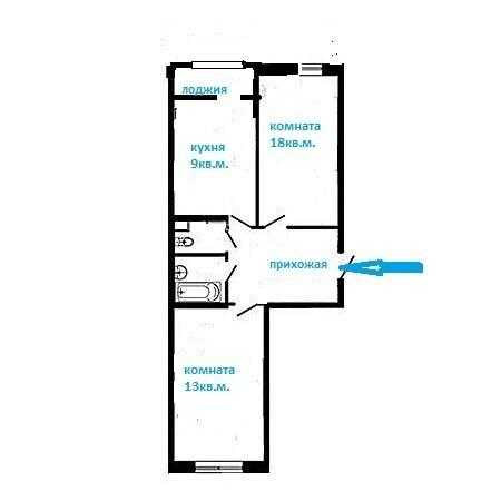 2-комнатная 47.8 м2 в ЖК undefined корпус null этаж 4