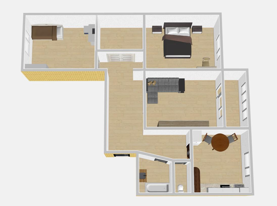 3-комнатная 83 м2 в ЖК undefined корпус null этаж 10