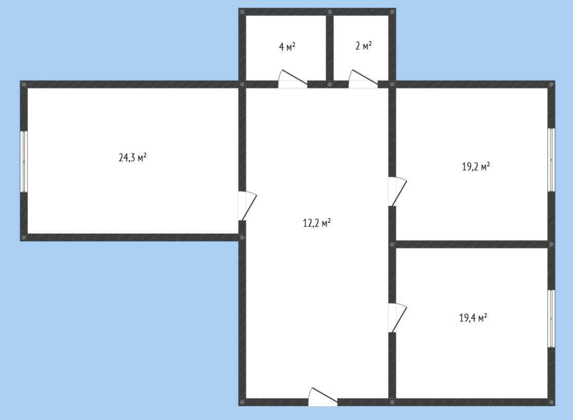 2-комнатная 83 м2 в ЖК undefined корпус null этаж 1