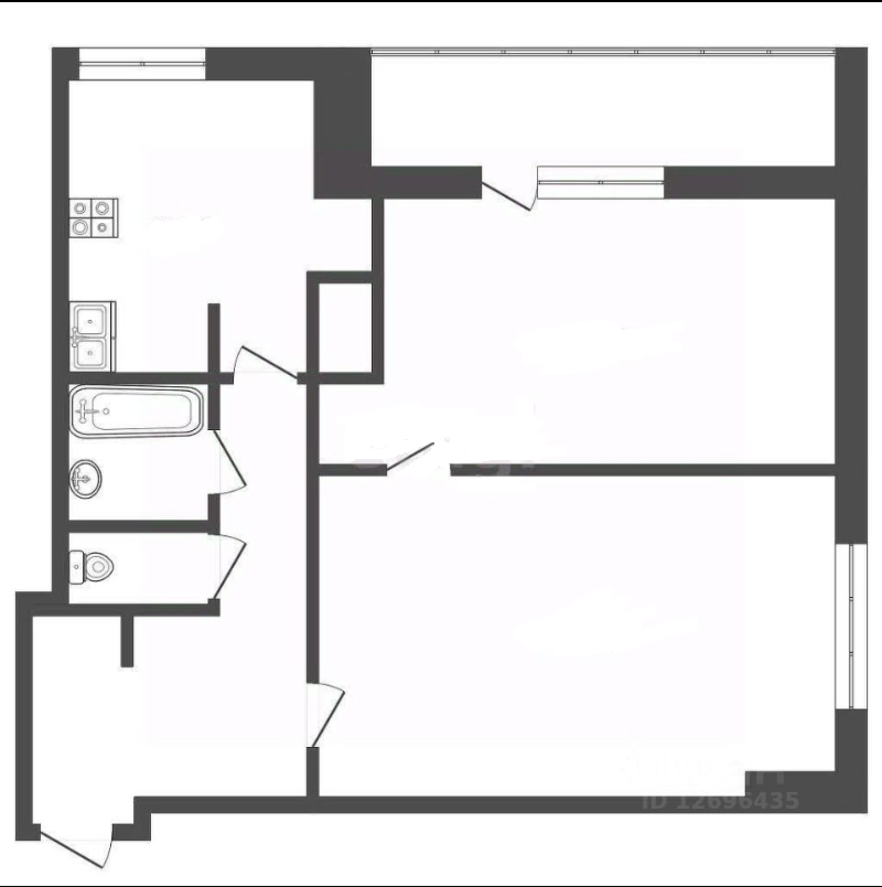 2-комнатная 53 м2 в ЖК undefined корпус null этаж 9