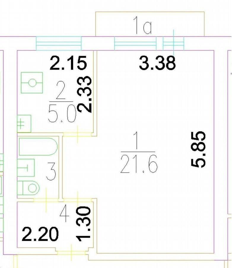 1-комнатная 31.8 м2 в ЖК undefined корпус null этаж 4