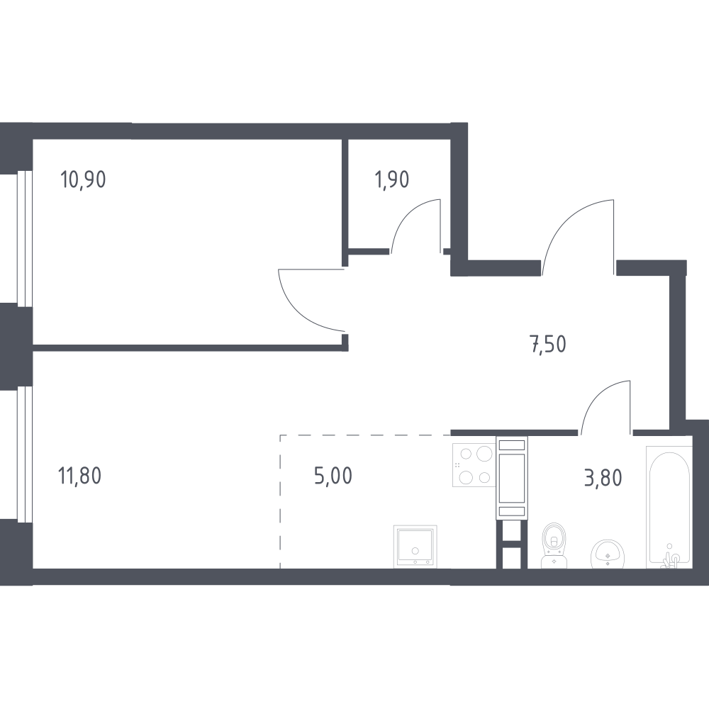 Студия 40 м2 в ЖК Эко Бунино корпус null этаж 10