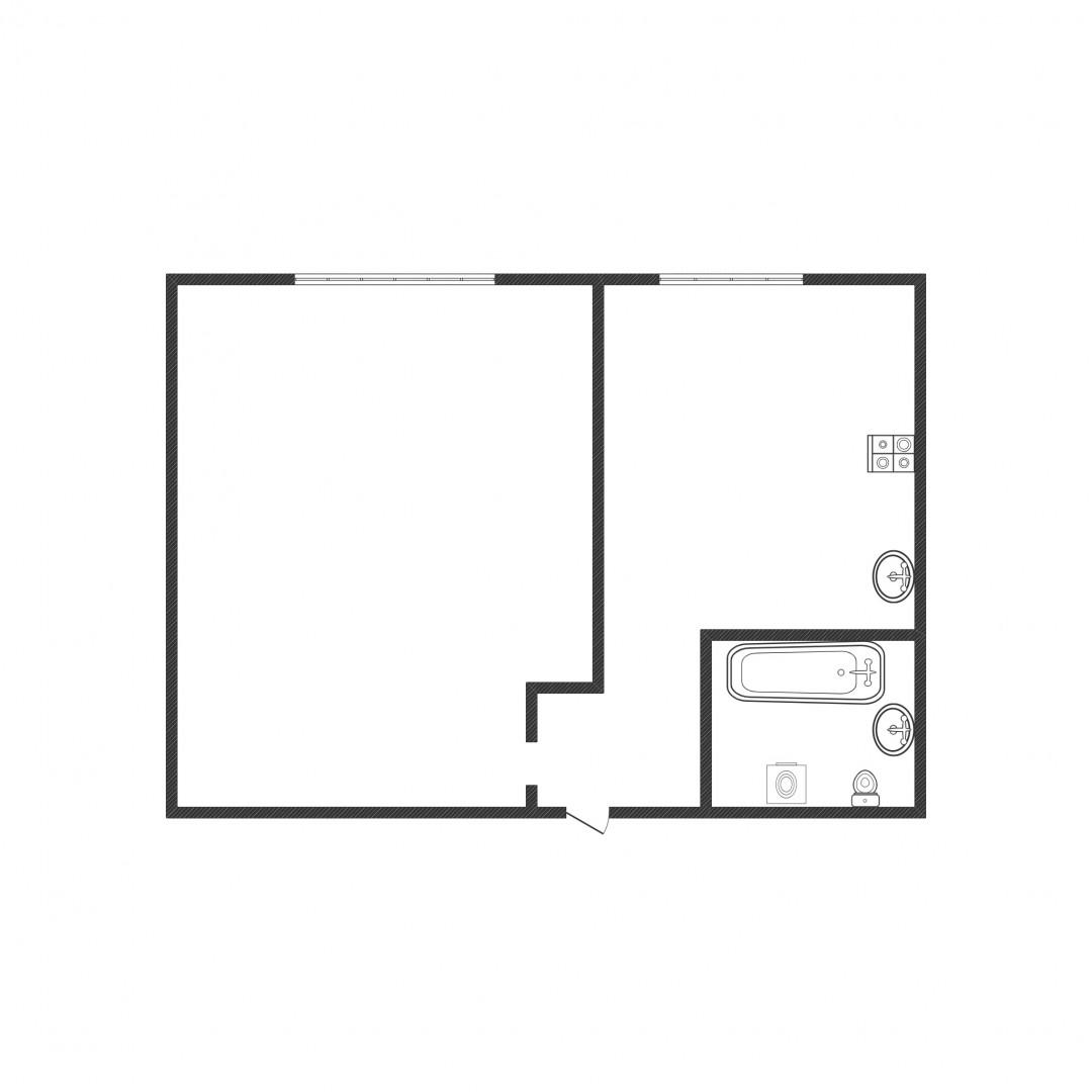 1-комнатная 22 м2 в ЖК undefined корпус null этаж 4