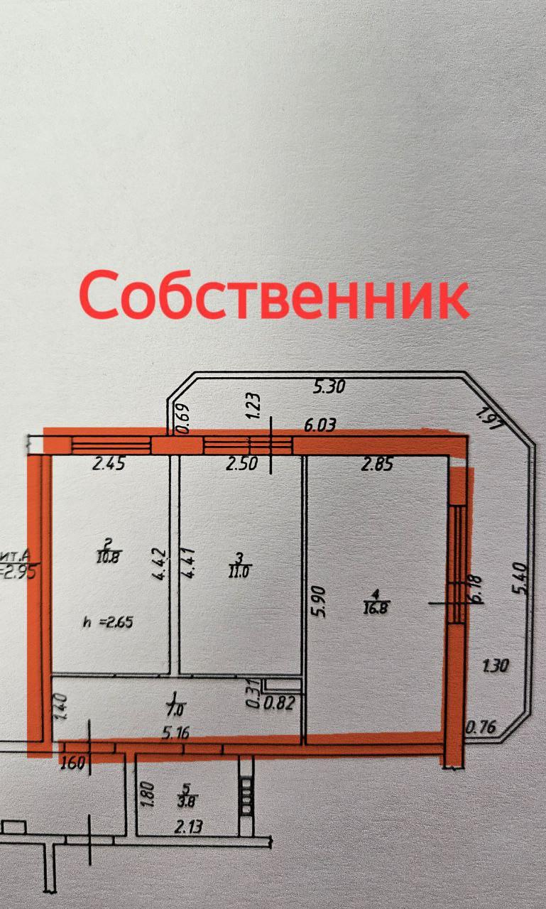 2-комнатная 49.4 м2 в ЖК undefined корпус null этаж 3