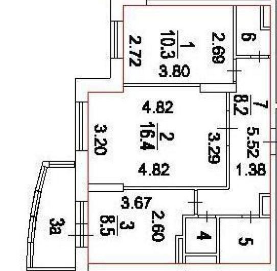 2-комнатная 49.3 м2 в ЖК undefined корпус null этаж 5
