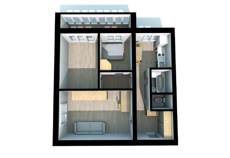 3-комнатная 66.5 м2 в ЖК undefined корпус null этаж 2