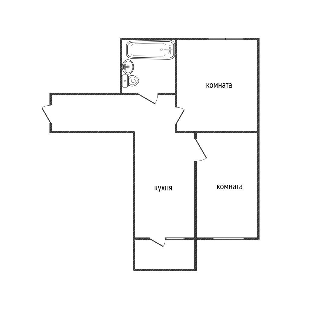 2-комнатная 64.7 м2 в ЖК undefined корпус null этаж 8
