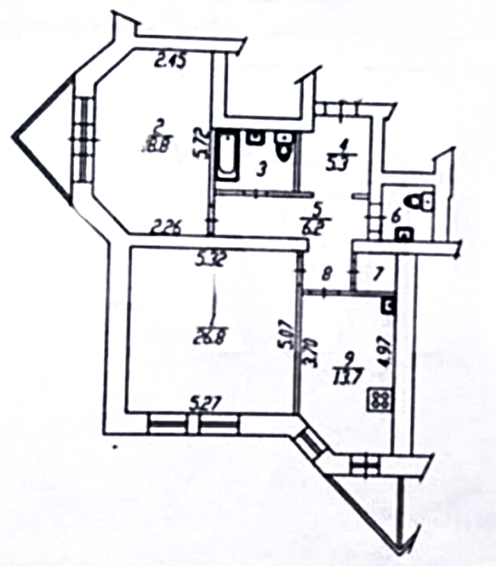 2-комнатная 81.8 м2 в ЖК undefined корпус null этаж 5