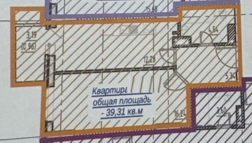 1-комнатная 43.8 м2 в ЖК undefined корпус null этаж 16