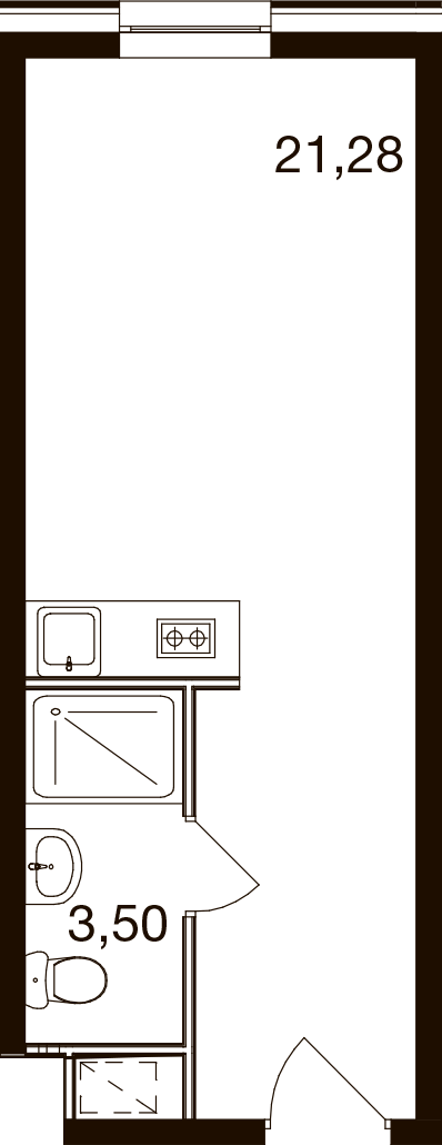 Студия 24 м2 в ЖК М1 Сколково корпус null этаж 6