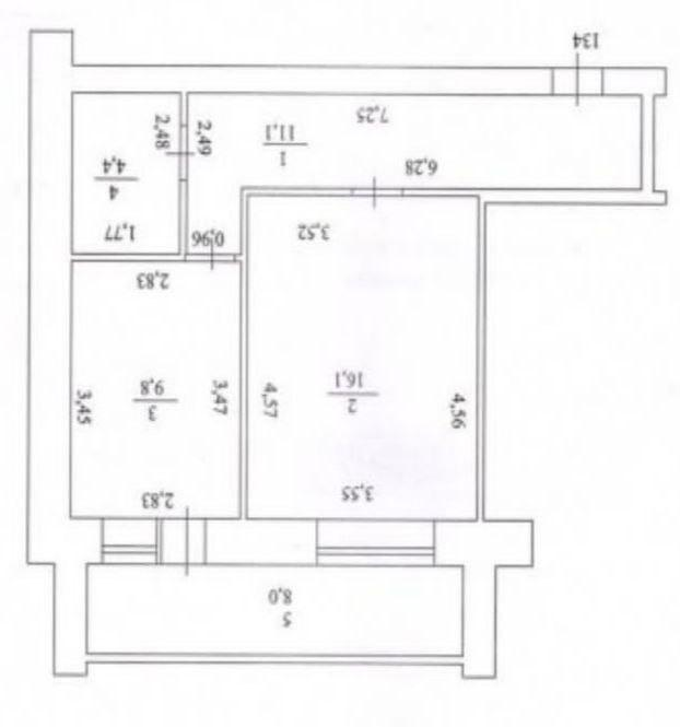 1-комнатная 41.4 м2 в ЖК undefined корпус null этаж 9
