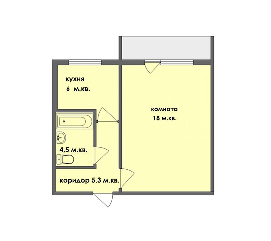 1-комнатная 37 м2 в ЖК undefined корпус null этаж 5