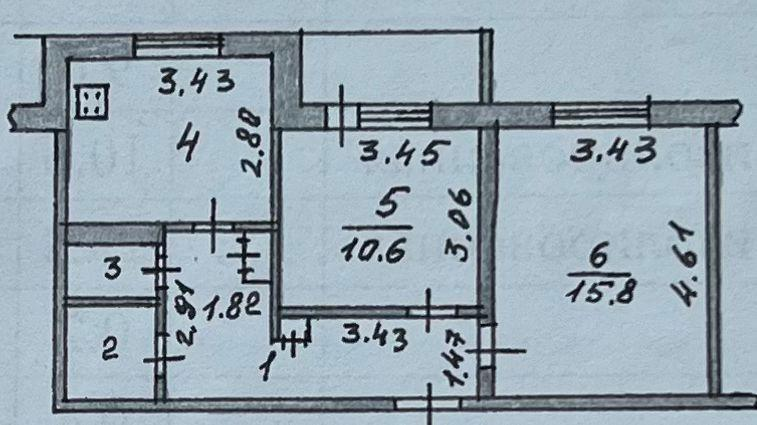 2-комнатная 51.7 м2 в ЖК undefined корпус null этаж 9