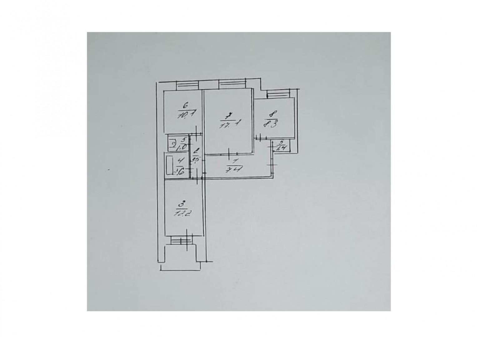 3-комнатная 63.6 м2 в ЖК undefined корпус null этаж 3