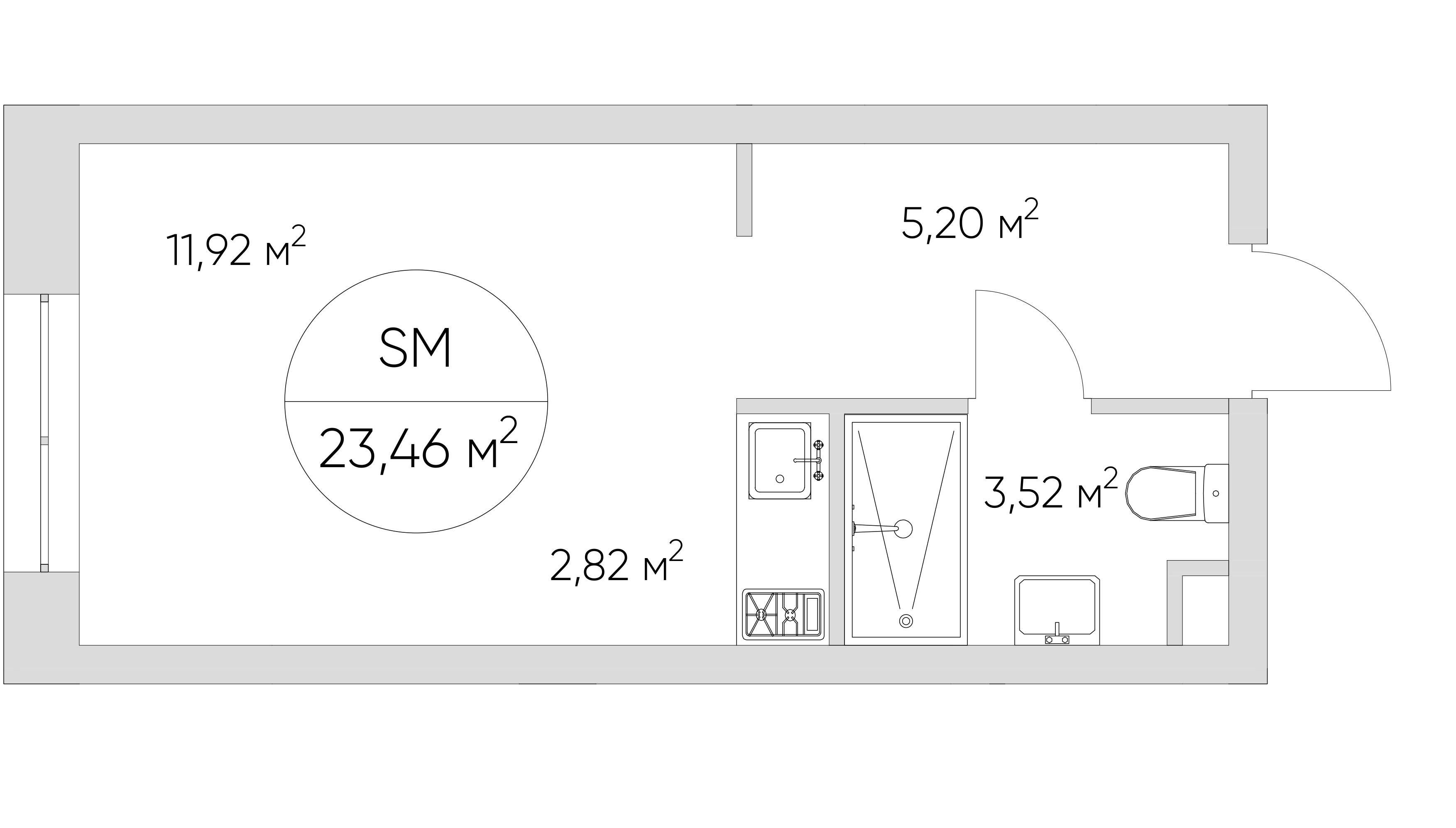 Студия 23 м2 в ЖК N`ICE LOFT корпус null этаж 8