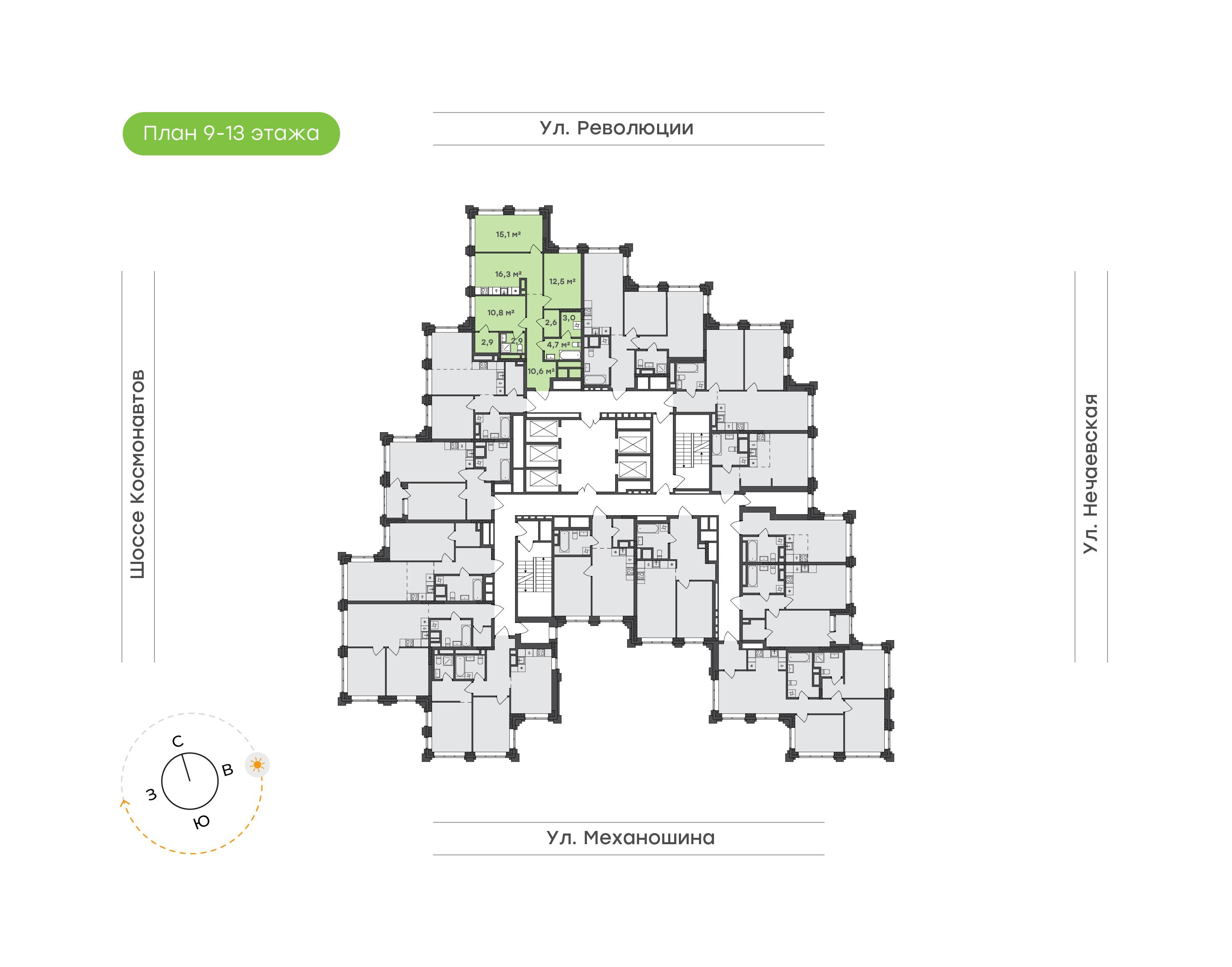 3-комнатная 81 м2 в ЖК Городские кварталы Талан корпус null этаж 13