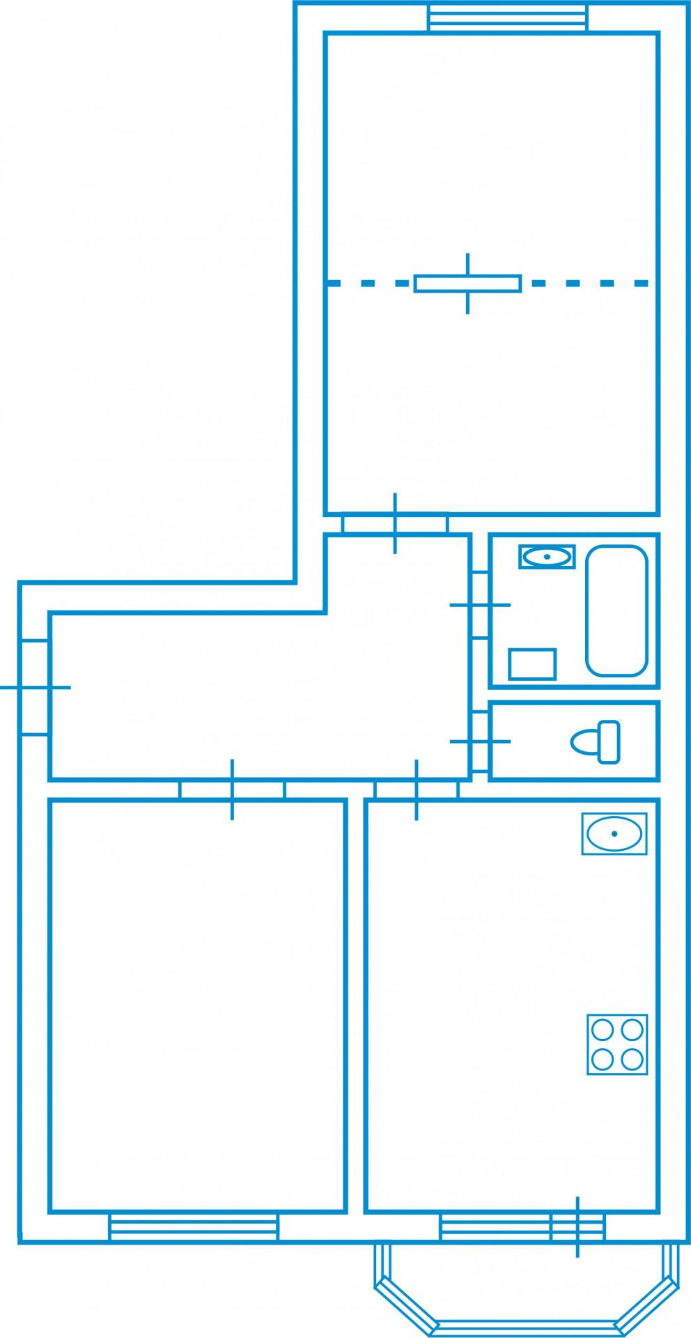 2-комнатная 61.5 м2 в ЖК undefined корпус null этаж 2