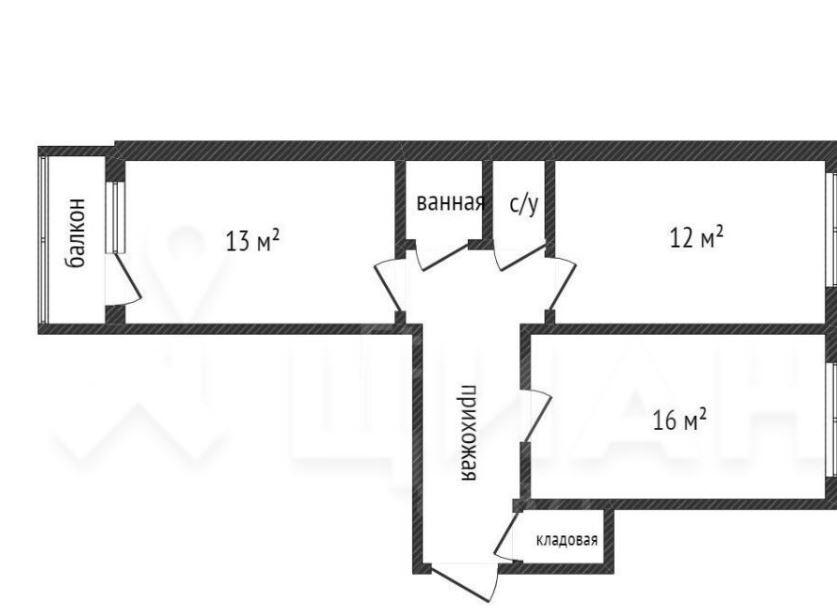 2-комнатная 60 м2 в ЖК undefined корпус null этаж 10