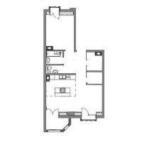 2-комнатная 59.6 м2 в ЖК undefined корпус null этаж 7