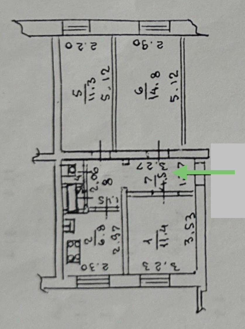 2-комнатная 53.1 м2 в ЖК undefined корпус null этаж 3