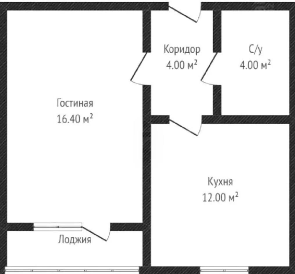 1-комнатная 38 м2 в ЖК undefined корпус null этаж 4