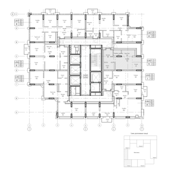 1-комнатная 41.2 м2 в ЖК undefined корпус null этаж 20