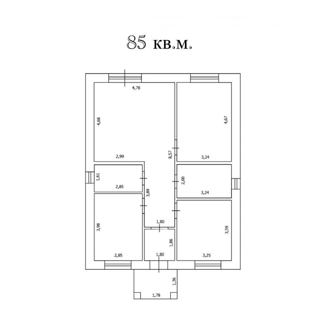 3-комнатная 85 м2 в ЖК undefined корпус null этаж null