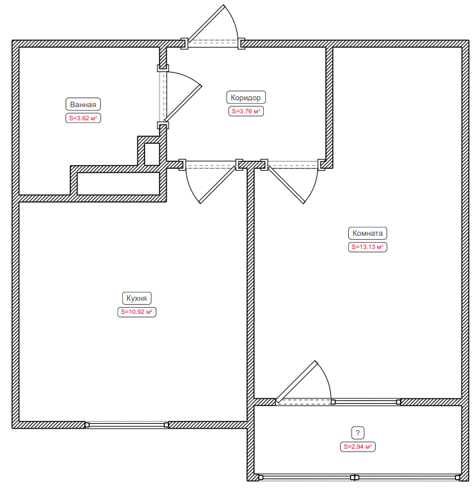 1-комнатная 31.8 м2 в ЖК undefined корпус null этаж 9