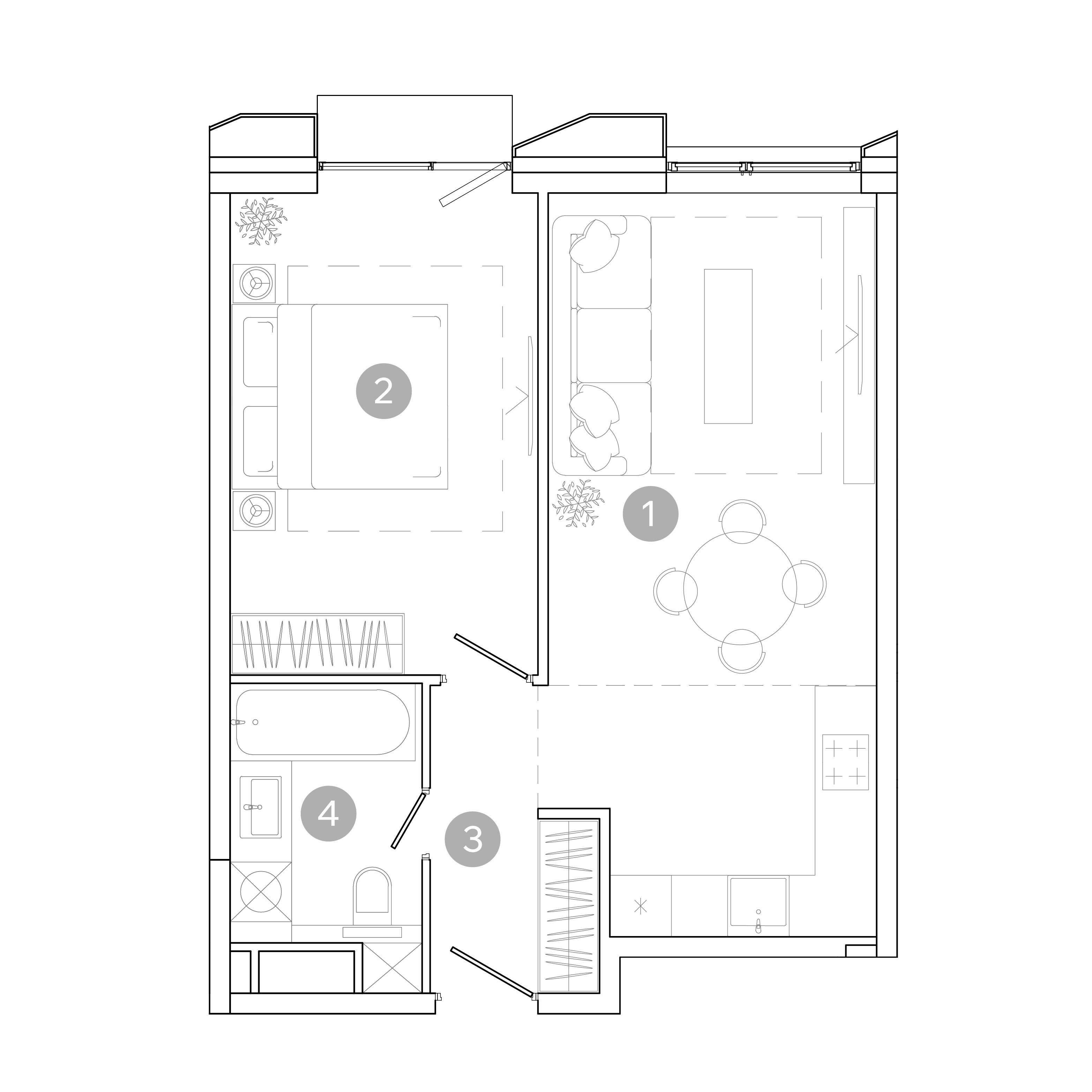 2-комнатная 45 м2 в ЖК UNO.Соколиная гора корпус null этаж 10