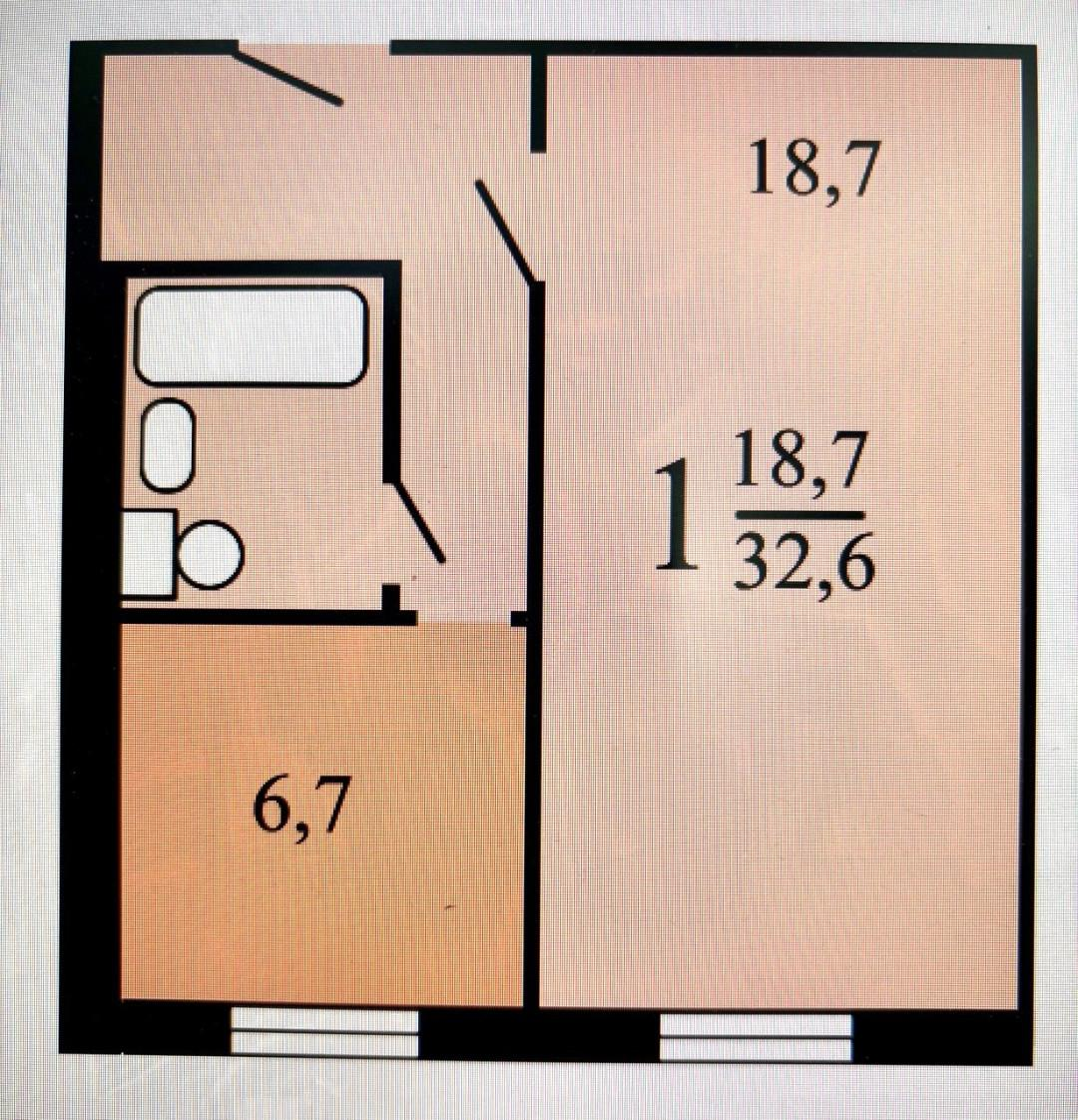 1-комнатная 32.4 м2 в ЖК undefined корпус null этаж 3