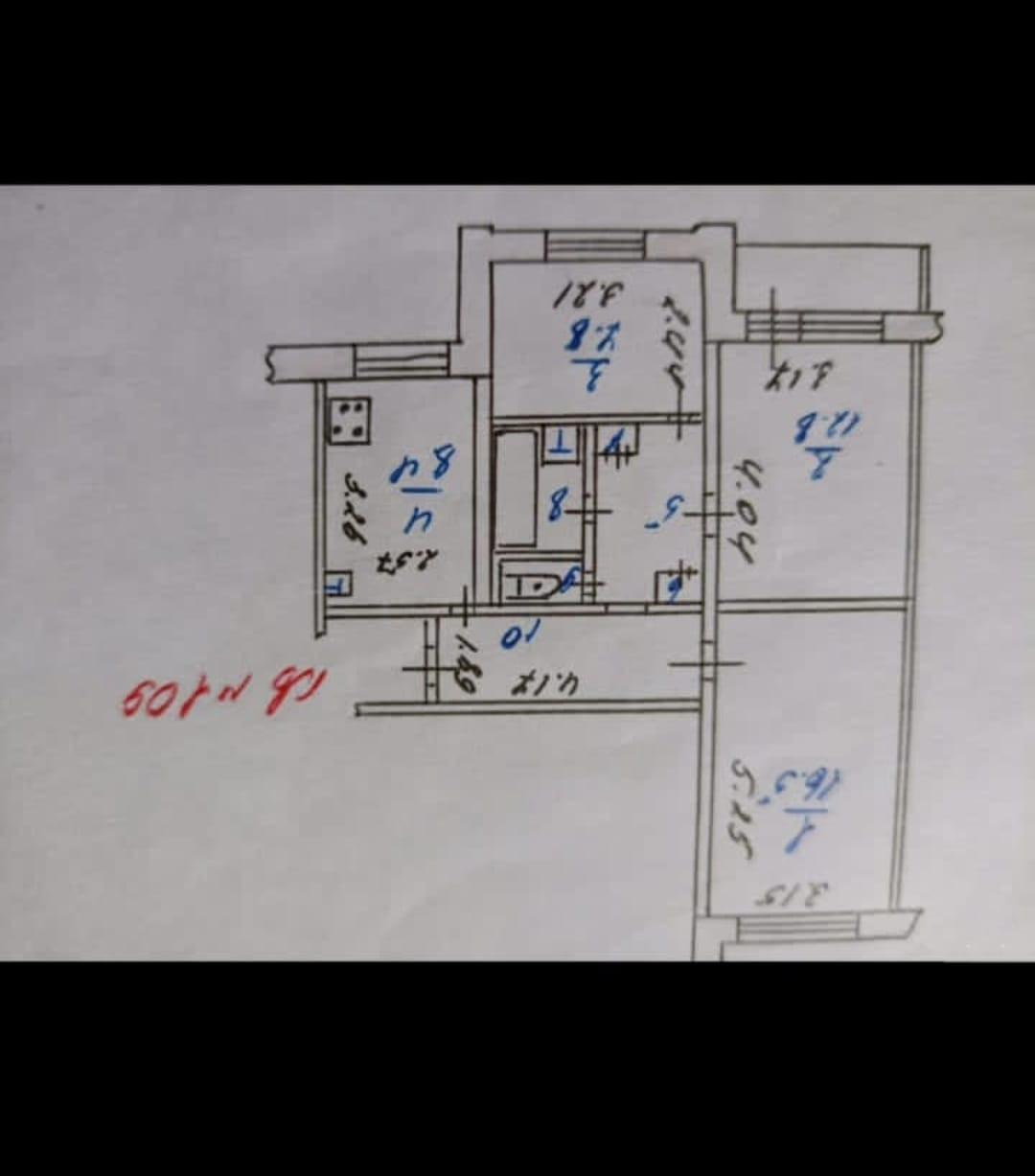 3-комнатная 60.6 м2 в ЖК undefined корпус null этаж 2