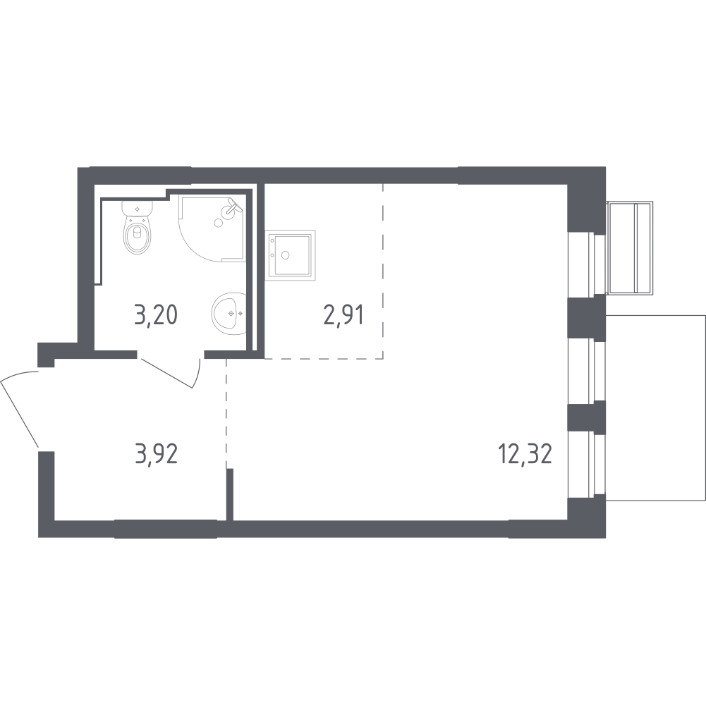 Студия 22 м2 в ЖК Рублёвский Квартал корпус null этаж 5