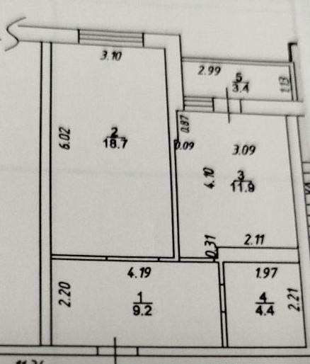 1-комнатная 47.6 м2 в ЖК undefined корпус null этаж 9