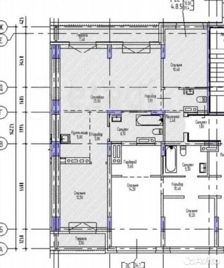 2-комнатная 69.3 м2 в ЖК undefined корпус null этаж 8