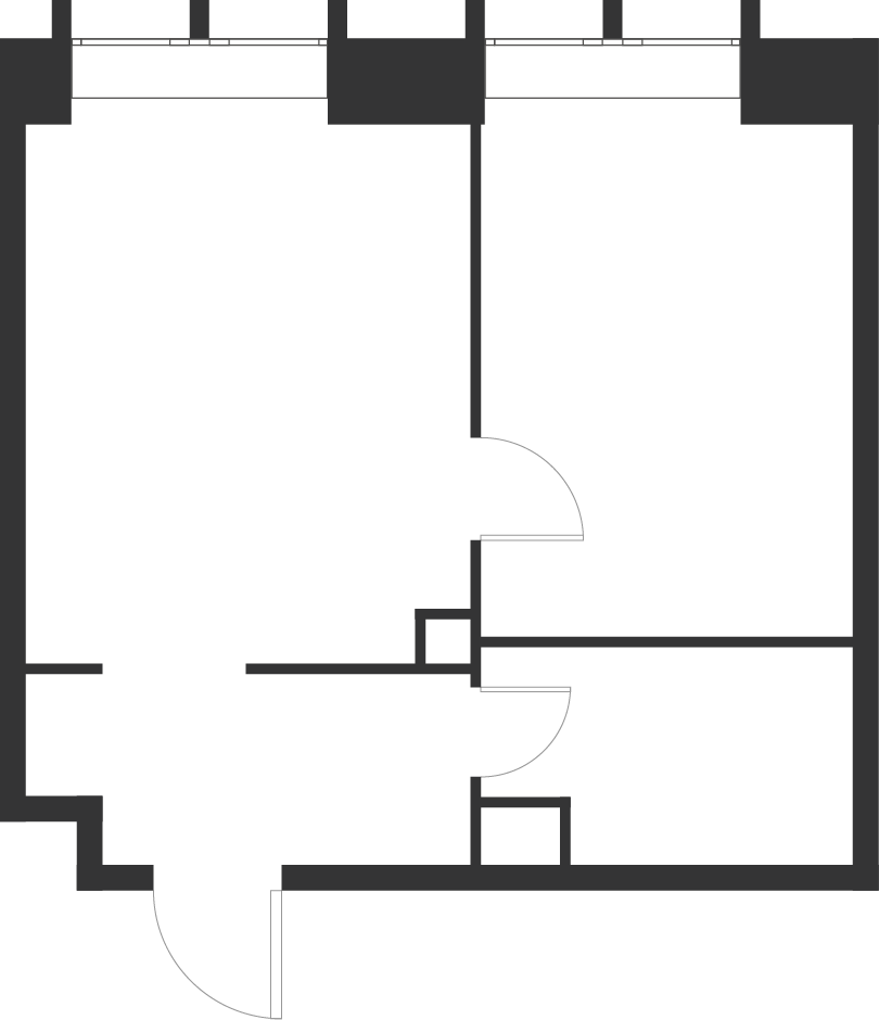 1-комнатная 36 м2 в ЖК Voice Towers корпус null этаж 24