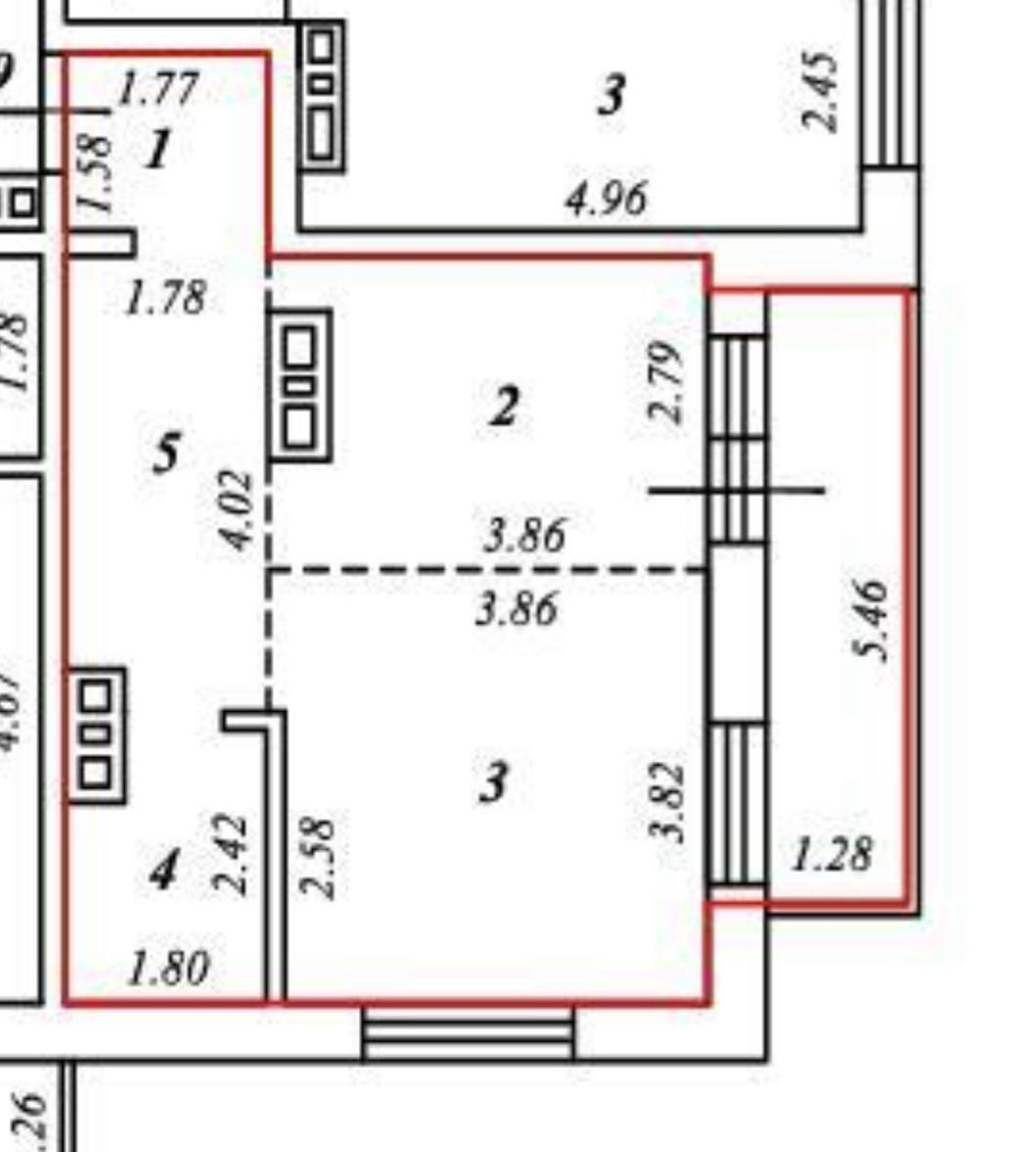 1-комнатная 38.2 м2 в ЖК undefined корпус null этаж 11
