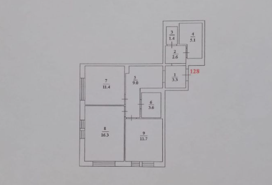 2-комнатная 64.2 м2 в ЖК undefined корпус null этаж 11