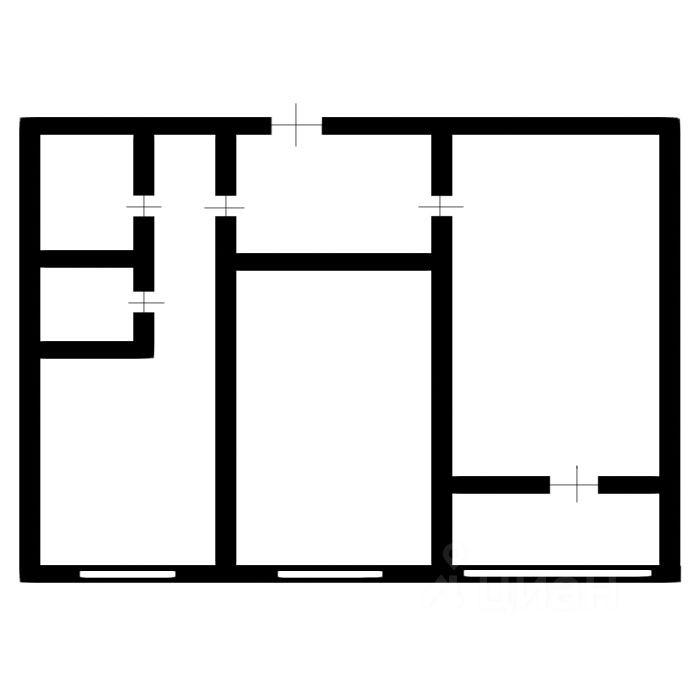 2-комнатная 52.6 м2 в ЖК undefined корпус null этаж 15