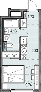 3-комнатная 89 м2 в ЖК Северный порт. Береговые кварталы корпус null этаж 31