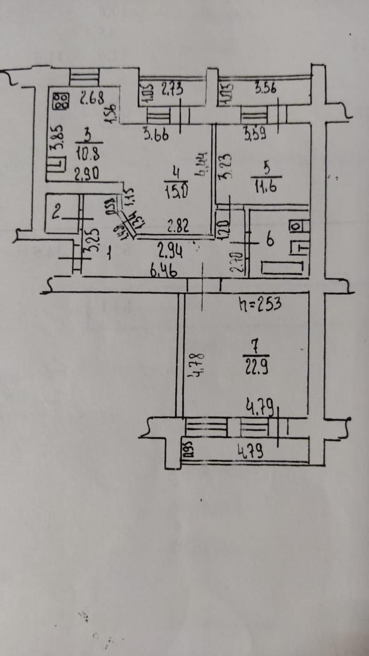 3-комнатная 88.1 м2 в ЖК undefined корпус null этаж 3