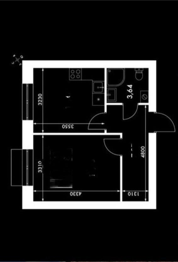 1-комнатная 35.5 м2 в ЖК undefined корпус null этаж 2