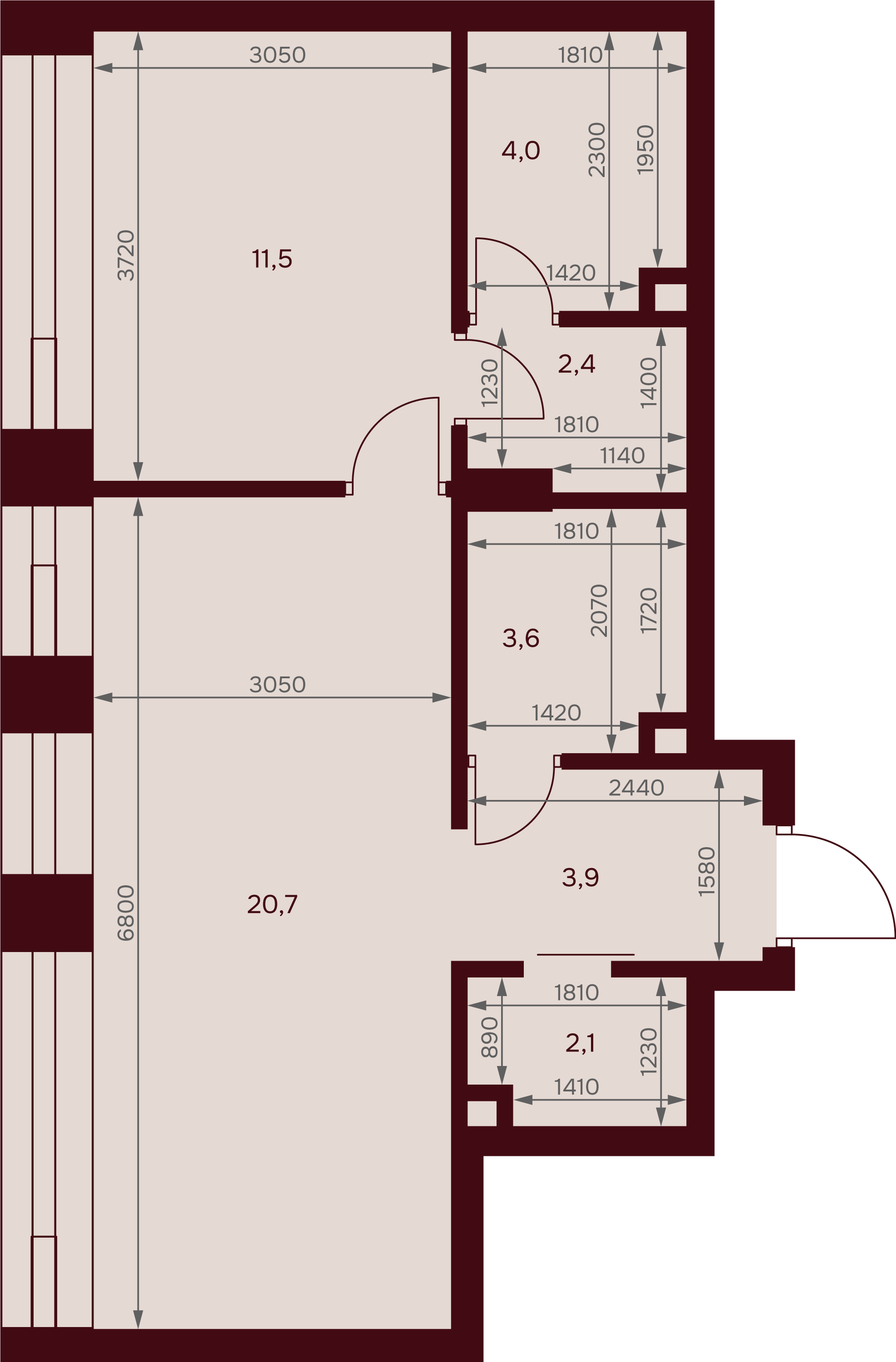 1-комнатная 48 м2 в ЖК Дом 7. Даниловский корпус null этаж 10